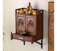 Table d' Bouddhiste, étagère d' Bouddhiste Chinoise pour Temple, Bureau de prière Personnel, avec tiroirs, pour Table ou Mur. (40 x 32,5 x 47,1 cm)