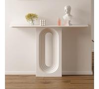 Table D'Accent Console Moderne pour Entrée et Derrière Le Canapé Adaptée de Petits Espaces Table Style Italien Haut Gamme Décoration Murale D'Entrée Maison(White,100 * 25 * 90CM/39.4 * 9.8 * 35.4IN)