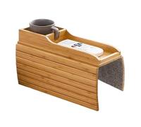 Table d'accoudoirs de canapé - Plateau d'organisation pour bras de canapé - Plateau d'organisation des bras de canapé - Plateau avec porte-gobelet pour télécommande, boissons, collations, téléphone