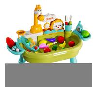 Table d'Activité Aquatique pour Tout-Petit - Tables Sensorielles pour Activités avec de l'Eau et du Sable - Jouets de cuisine pour faire semblant et jeu de rôle pour camping, jardin, aire de jeux, gar