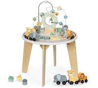 Table d'Activité Bébé- Jouet Éducatif en bois - Mamabrum - Labyrinthe - Engrenages - Trieur de formes