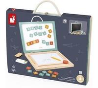 Janod - Tableau Enfant en Bois 4 en 1 - Coffret 4 activités : Adroise Magique + Tableau Noir + Tableau Blanc + Tableau Blanc Magnétique - 49 Accessoires Inclus - Dès 3 Ans, J09626