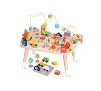Table d'activité - GENERIQUE - WTTA363 - Montessori bois - Labyrinthe de perles - Multi-activités (train trieur engrenages)