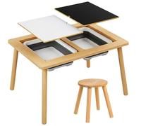 Table d'activité sensorielle Montessori en bois avec bacs de rangements et tabouret pour enfant dès 3 ans