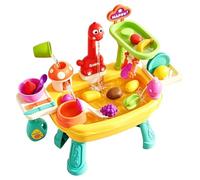 Table d'activités aquatiques - Robinet de dinosaure, nourriture pour jouer, jouet d'été | Niveau phréatique sensoriel en plein air | Pour à partir de 3 ans, préscolaire, plage, jardin, piscine