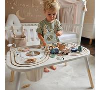 Table d'activités bois- jouet éducatif enfant 3+, boucle motrice avec perles