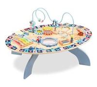 Table D'activités Éducatives en bois pour enfants à partir de 6 mois - Table Interactive Sensorielle: cymbales, tambour, labyrinthe, animaux