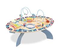 Mamabrum Table d'activité en bois 7-en-1 - éveil musical (tambour, cymbales) dès 6 mois