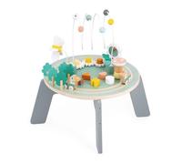 Janod - Table d'Activités en Bois Sweet Cocoon - 9 Activités pour Enfants - Jouet d'Éveil - Développement Motricité Fine - Table en Bois FSC - Thème Jardin - Dès 12 Mois,J04045