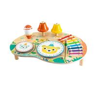 Table d'Activités Enfant,Table d'Éveil Musicale en Bois pour Bébé - Jeux de Développement de la Coordination Main-Œil pour Tout-Petits Garçons et Filles Dès 2 Ans