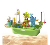 Table d'activités pour - plateau d'eau de sable, jouet 3 en 1 | Station de jeu désordonnée couverte pour avec design multi-compartiment, table amusante