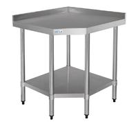 Vogue Table d'angle en acier inoxydable 900 x 800 x 700 mm