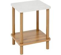 5five Table d'appoint Côme – 1 étagère, plateau effet pierre