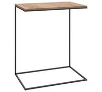 Table d'appoint 1 pièce en bois contreplaqué et fer noir en forme de C