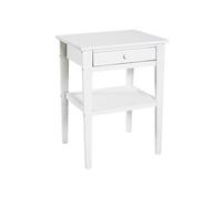 HAKU Möbel Table d'appoint Blanc, Bois Massif - Dim.: L 46 cm x H 60 cm x P 35 cm, Style: Traditional