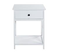 HAKU Möbel Table d'appoint Blanc, MDF - Dim.: L 46 cm x H 60 cm x P 35 cm, Style: Scandinavian