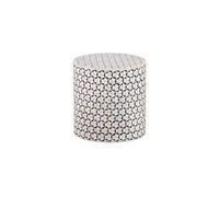 Table d'appoint Ø37 cm Os et MDF Noir/Blanc Neva