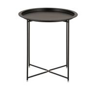 Table d'appoint Ø47 H51 Table de jardin Table de balcon Table de terrasse ronde Métal noir