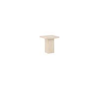 Table d'Appoint Effet Travertin "Qvart" 56cm Beige
