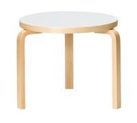 Table d'appoint 90D structure laqué claire clear lacquered solid birch base