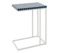 Table d'Appoint à Carreaux "Spia" 60cm Bleu & Blanc