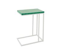 Table d'Appoint à Carreaux "Spia" 60cm Vert & Blanc