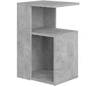Table d'appoint - Aggloméré - 36x30x56 cm - Gris béton - Carré - 8,6 kg