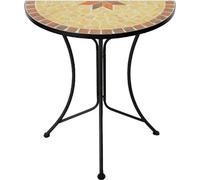 Table d'appoint AMARILLO semi-circulaire - 60 x 30 cm - Mosaïque Jardin Décoration Fleur Table