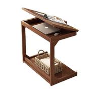 Table d'appoint amovible à rabat en bois massif - Table de chevet compacte pour salon, table d'écriture et table d'ordinateur - Petite table basse simple (80 x 40 x 63 cm)