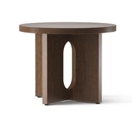 Audo Copenhagen Table d’appoint Androgyne Ø50 cm chêne teinté foncé Plateau de table en chêne teinté foncé