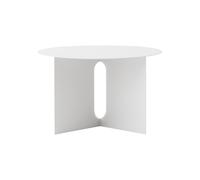 Audo Table d'appoint Androgyne acier Ø 63cm ivoire HxØ 38x63cm