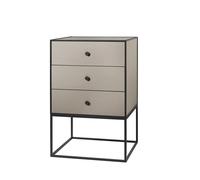 Table D'appoint Audo Frame 49 avec 3 Tiroirs Sable