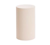 Table d'Appoint avec Base Design Cannelé ø 30 cm MDF Blanc Claire