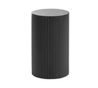 Table d'Appoint avec Base Design Cannelé ø 30 cm MDF Noir Claire