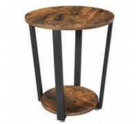 Table d'appoint avec Cadre en Acier pour Salon, Chambre à Coucher, Montage Facile, Industrielle, Marron Rustique et Noir À propos de cet articleType rond : les tables carrées conviennent à tout le mon