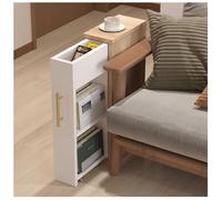 Table d'appoint avec Espace de Rangement, Table de Chevet avec tiroirs dissimulés, Table de Nuit à roulettes for Une mobilité aisée(D,20cm(7.87in))