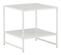 Table d'appoint avec étagère en acier Staal Blanc G