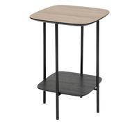 Atmosphera - Table à café effet bois et métal HODIA - Noir - Hodia Noir G