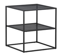 Table d'Appoint Avec Étagère "Netz" 60cm Noir