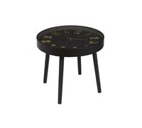 - Table d'appoint avec horloge - Diam. 50 cm x H. 43,5 cm - Noir