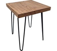 Table d'appoint avec plateau en bois massif d'orme - 40x40 cm - Modèle : rectangulaire