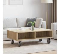Table d'appoint avec roues Bois d'ingénierie moderne nuit sur roulettes vidaXL v