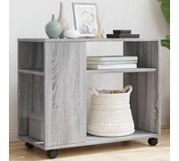 Table d'Appoint avec Roues Table Basse Bout de Canapé Bois d'Ingénierie vidaXL