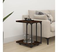 Table d'appoint avec Roues Table Basse Sonoma Gris Bois d'Ingénierie vidaXL