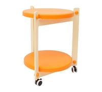 Table d'appoint avec roulettes - Table d'appoint avec étagère à double couche - Table basse avec plateau amovible - Table de chevet pour salon, chambre à coucher, bar lounge - 58 x 42 x 42 cm - Blanc