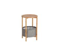 Wenko - Table d'appoint Bahari avec panier, en bambou - Gris - Bahari Gris G