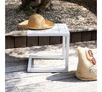 Happy Garden Table d'appoint Barbados en aluminium blanc