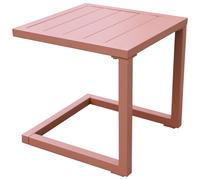 Table d'appoint carrée Barbados en Aluminium Terracotta