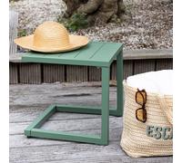 Happy Garden Table d'appoint carrée Barbados en aluminium vert sauge