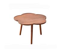 Table d'appoint basse pour canapé, table basse en bois massif en forme de pétale pour salon, petite table de chevet, table basse et petite table centrale de bureau (taille L)